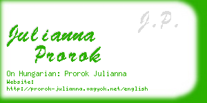 julianna prorok business card